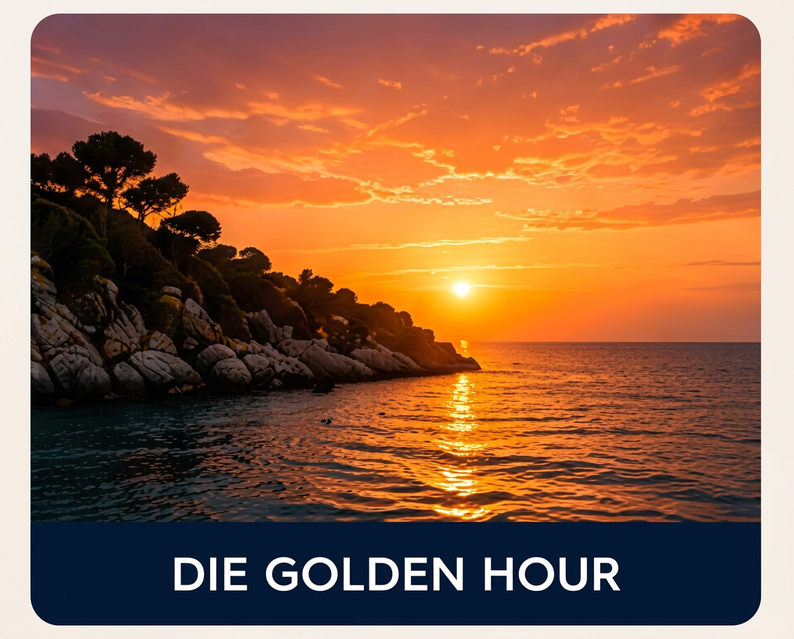 Die Golden Hour: warmes Abendlicht über der Küste Mallorcas